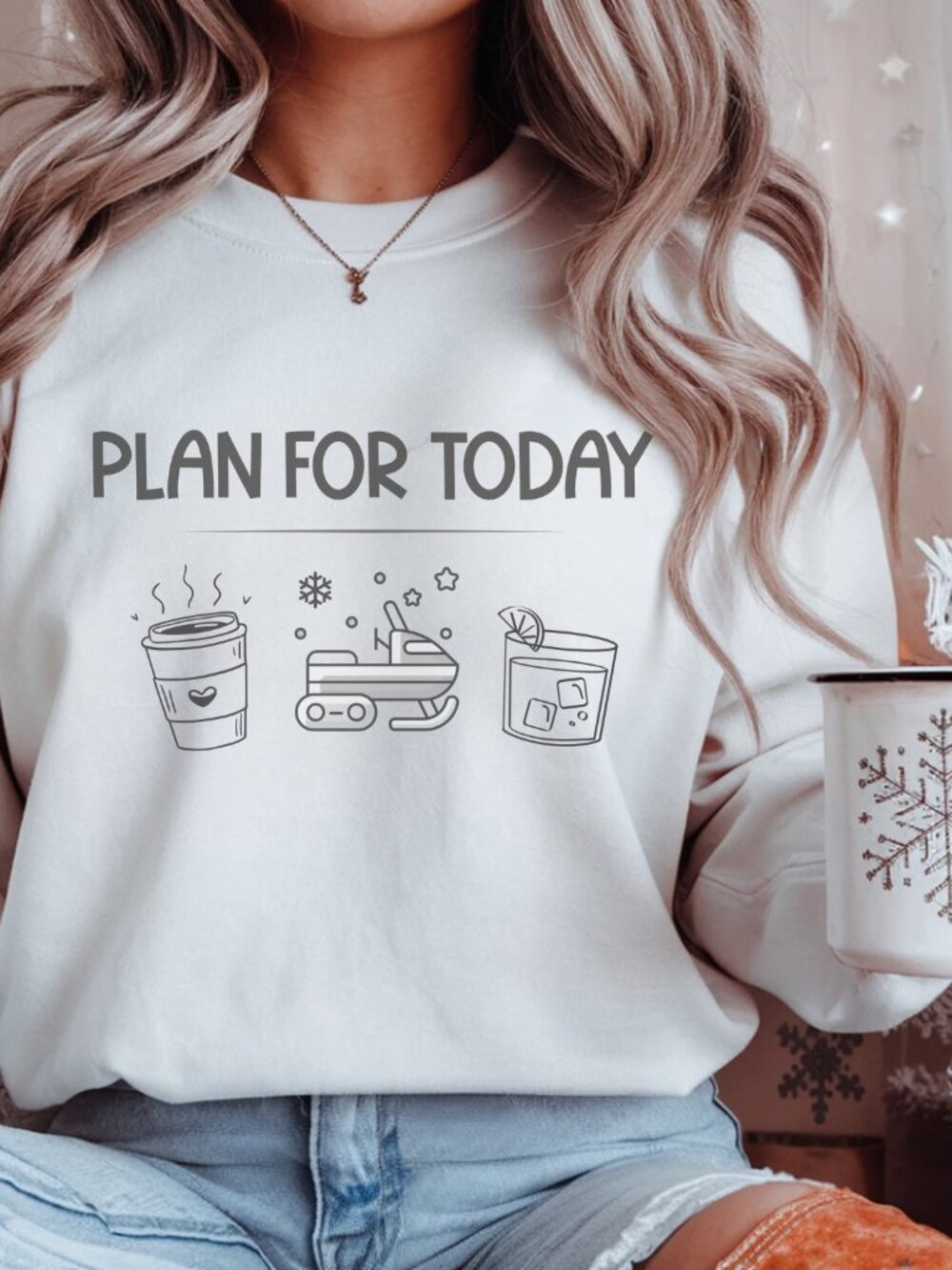 ❄️ CLOSEOUT | Plan for Today Snowmobiling Sweatshirt